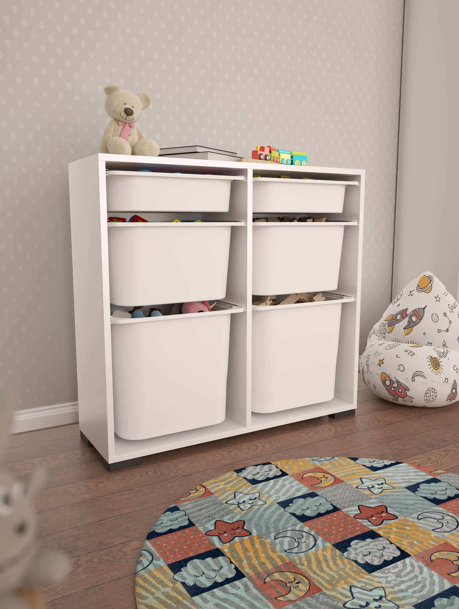 768ESL112420-201.jpg Carla - White – Повеќе наменска комода - Image 1