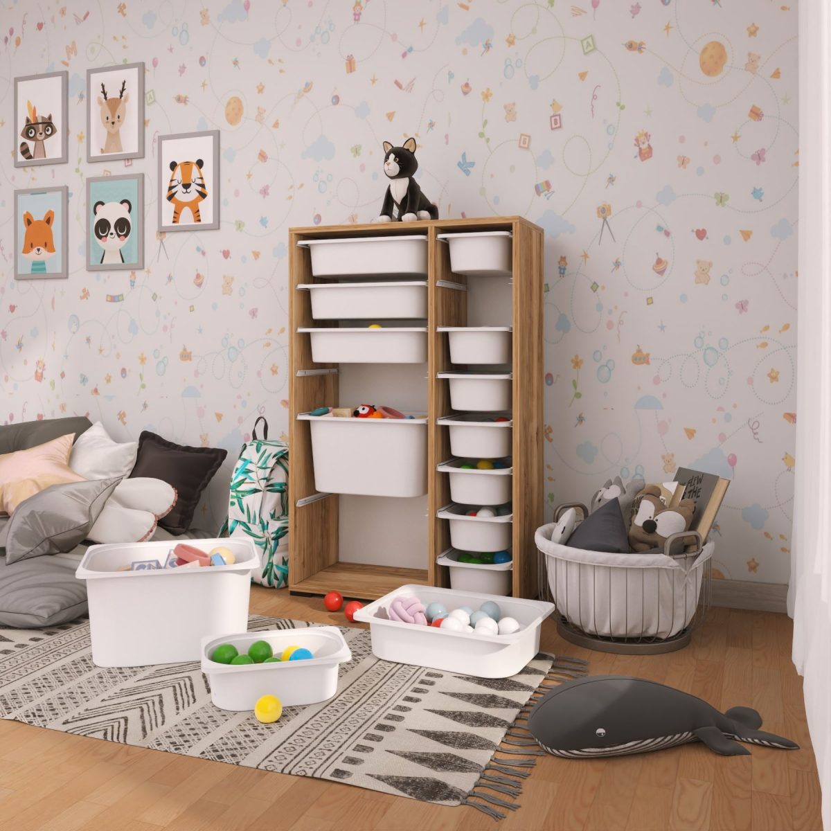 Rine 2D4K8U - Walnut, White – Повеќе наменска комода - Image 4