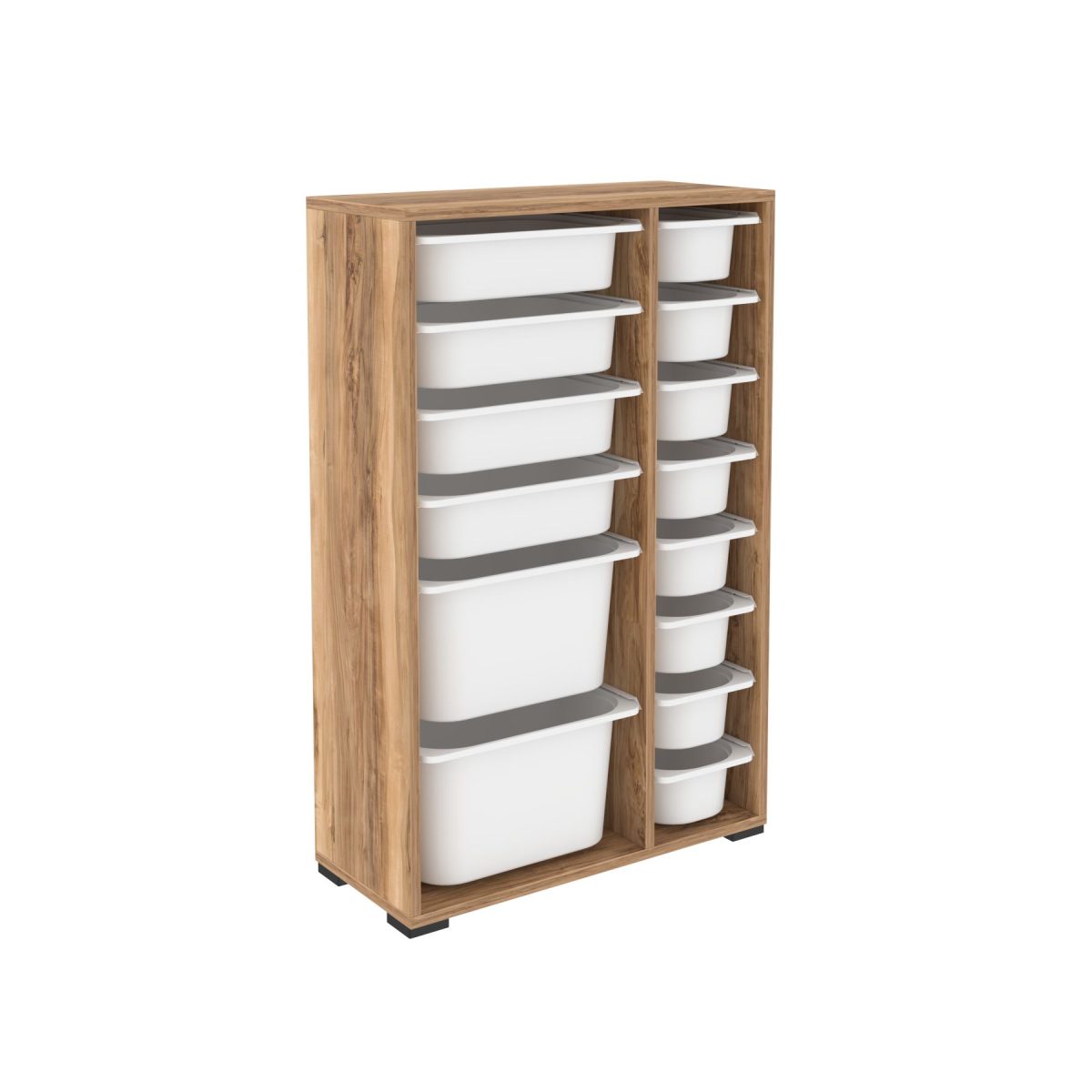 Rine 2D4K8U - Walnut, White – Повеќе наменска комода - Image 5