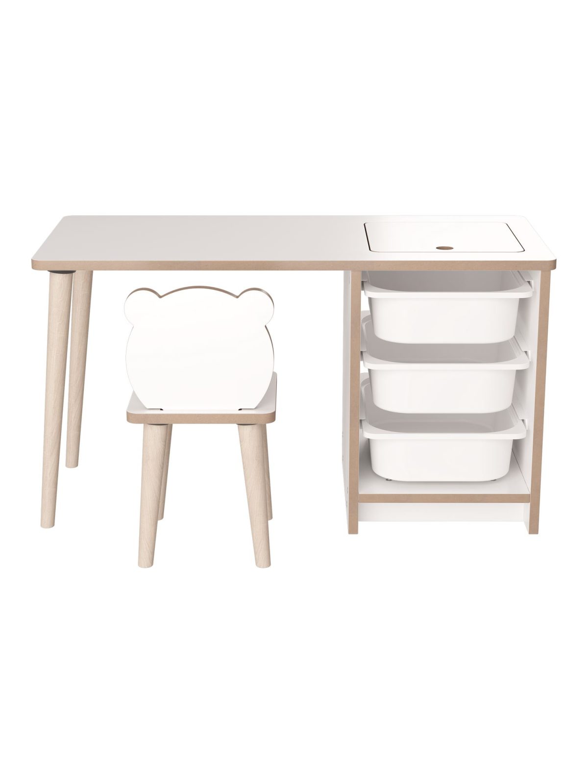 Soho - White – Комплет детска маса - Image 10