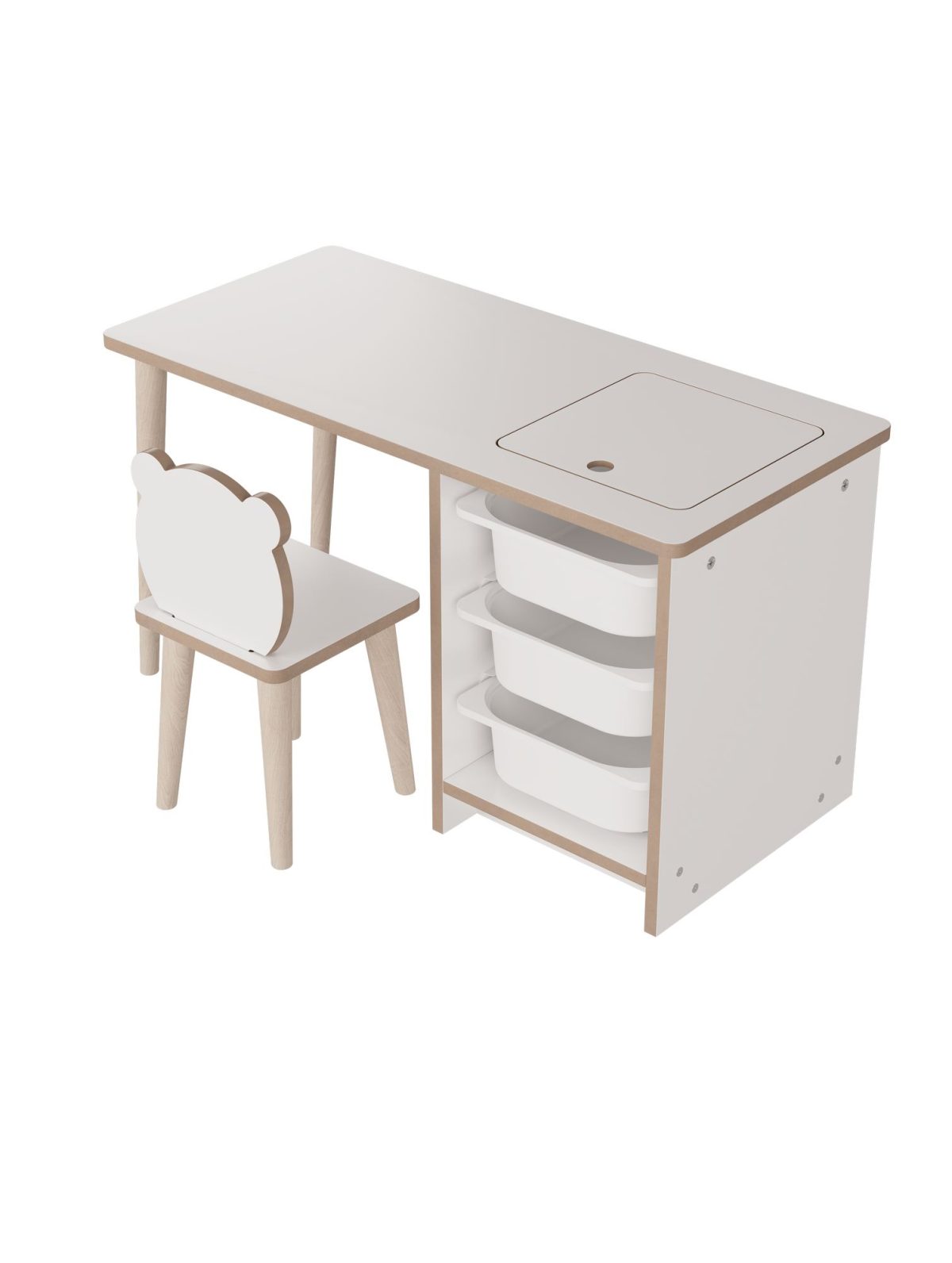 Soho - White – Комплет детска маса - Image 11