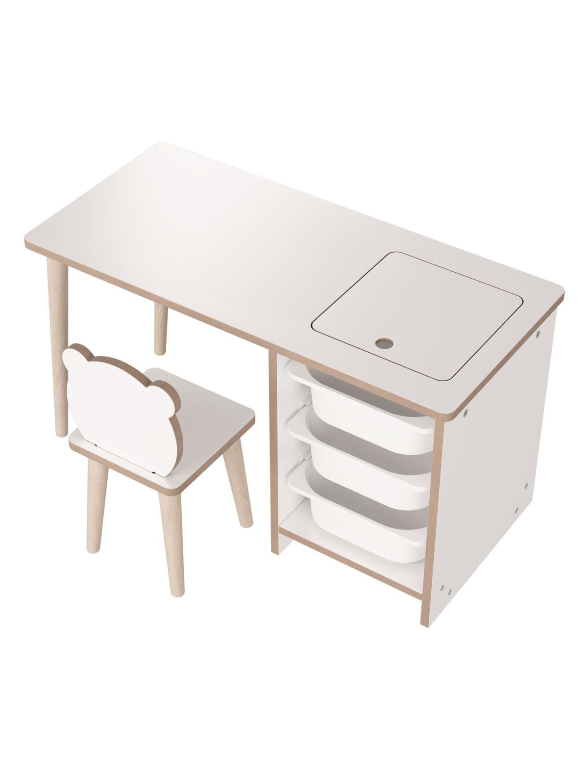 Soho - White – Комплет детска маса - Image 12