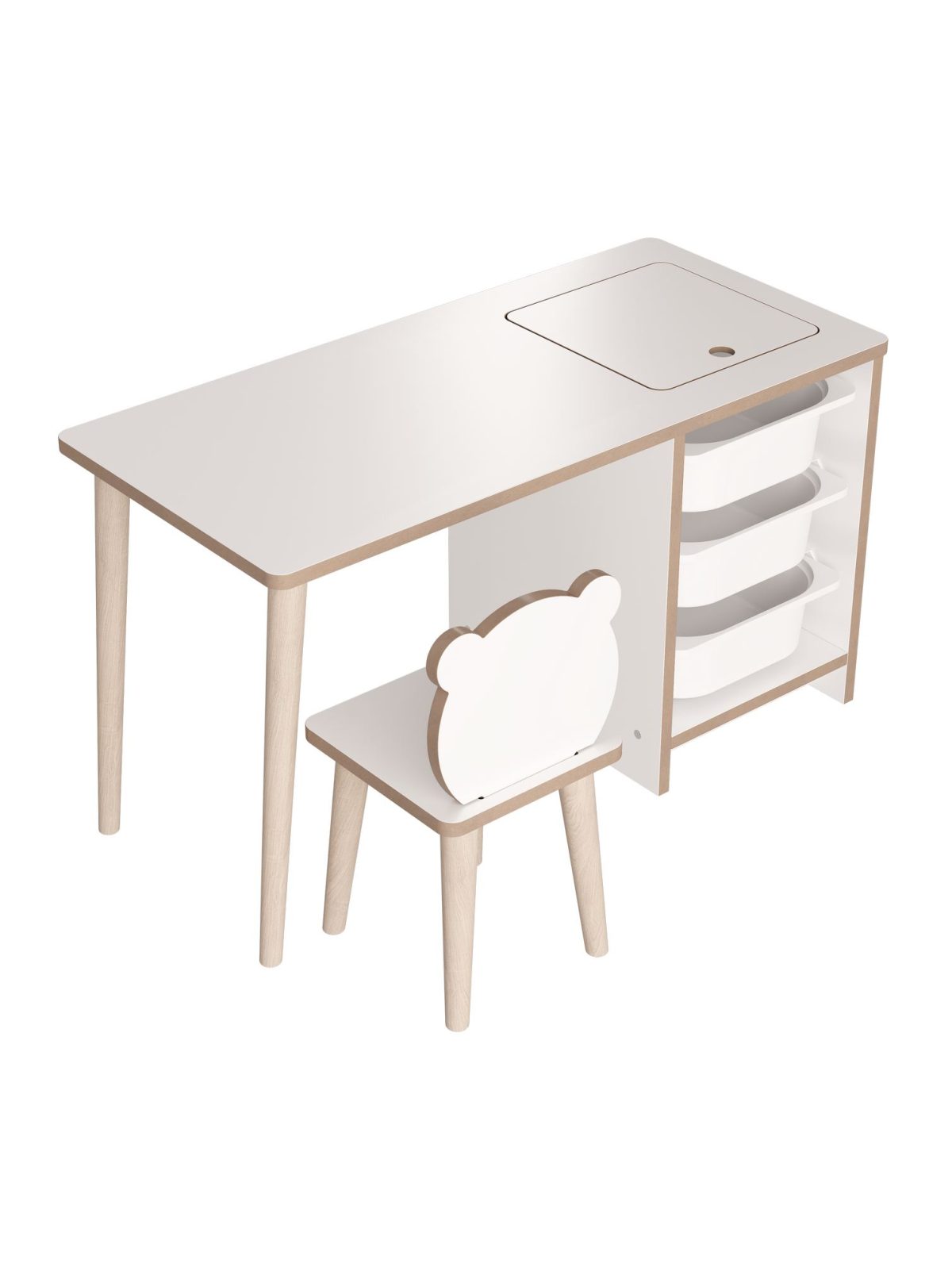 Soho - White – Комплет детска маса - Image 8