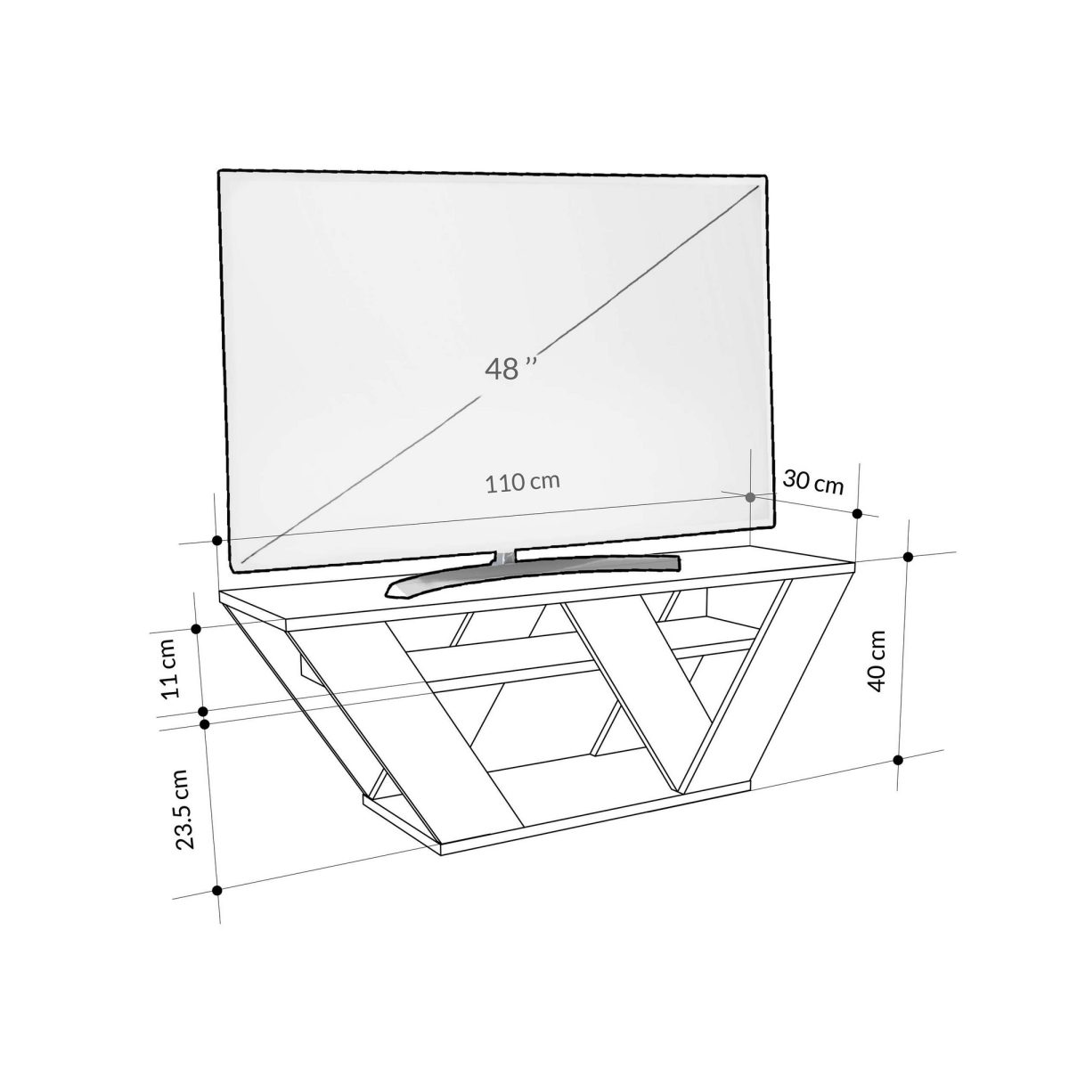 Pipralla - Carrara Marble – ТВ комода - Image 6