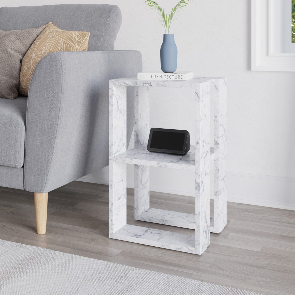 Lonie - Carrara Marble – Ноќна масичка - Image 5