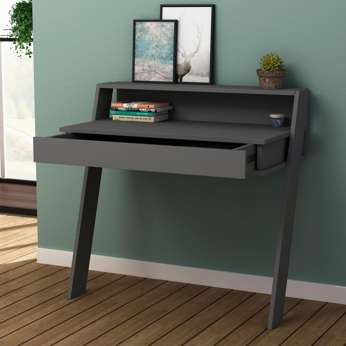 Cowork Working Table - Anthracite – Канцелариско биро - Image 2