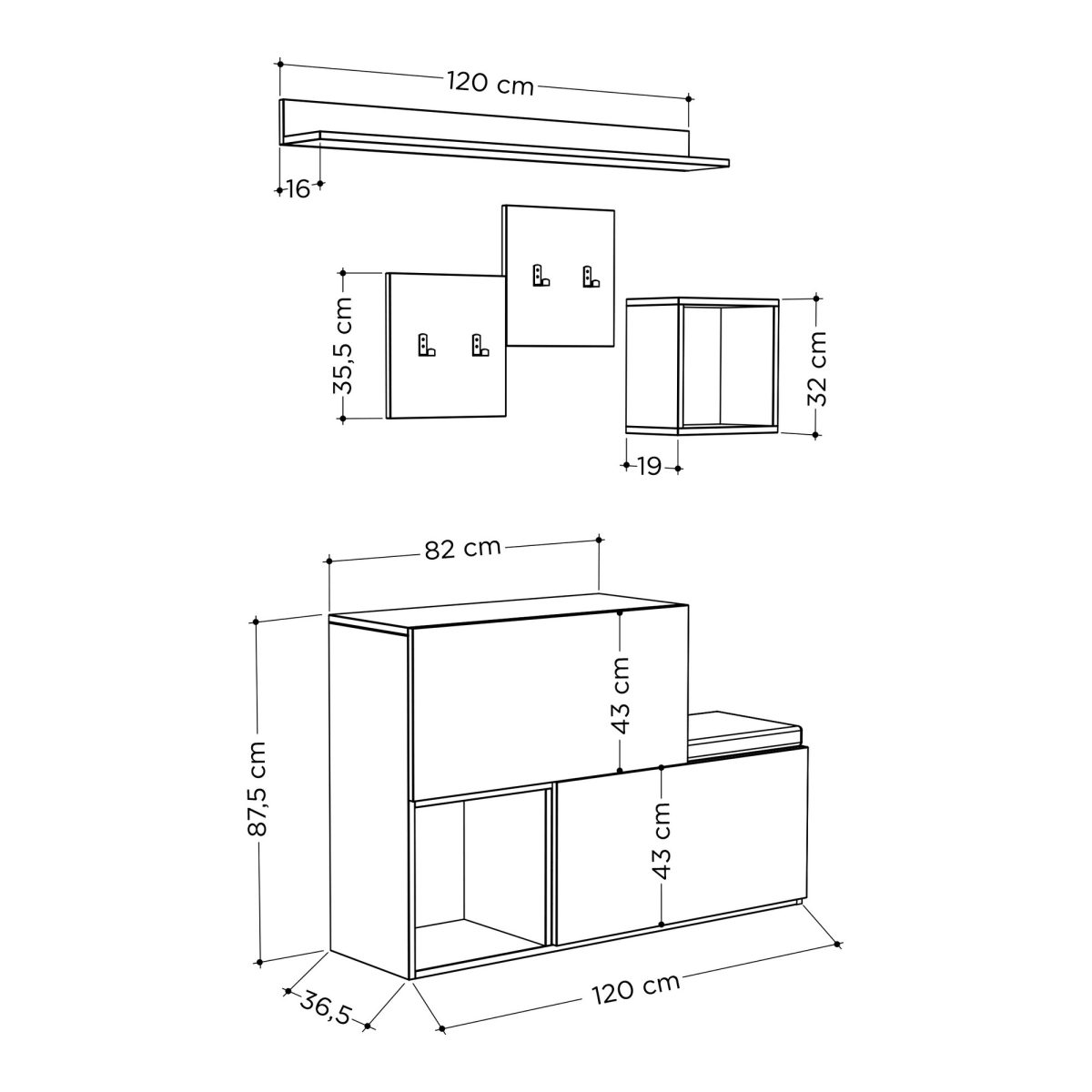 Holdon - White – Гардеробер за претсобје - Image 4