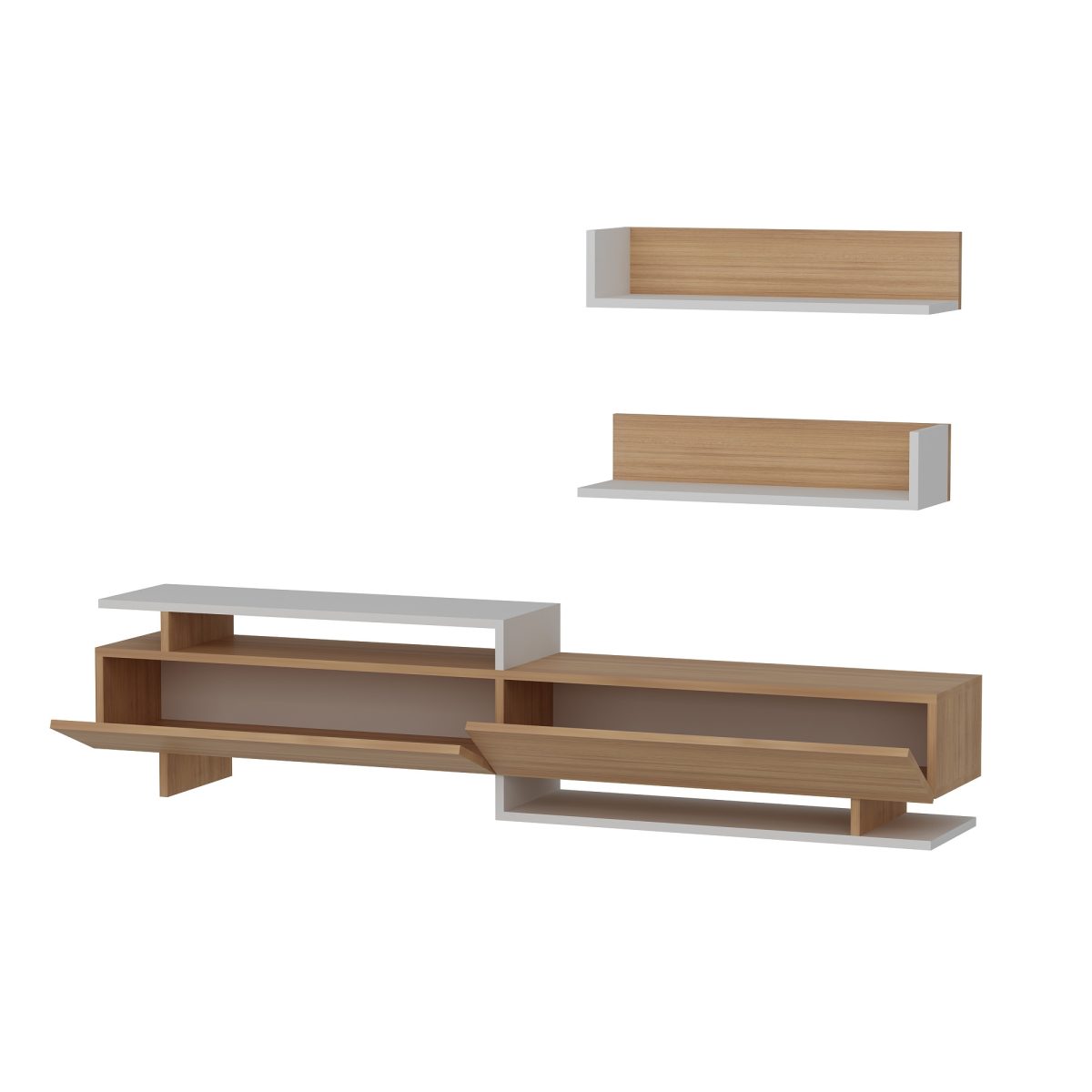 Ayaz - Teak, White – ТВ комода - Image 6