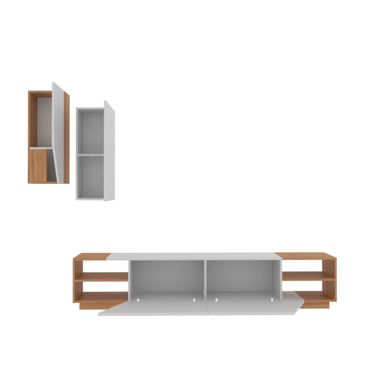 Zebra - White, Teak – ТВ комода - Image 7