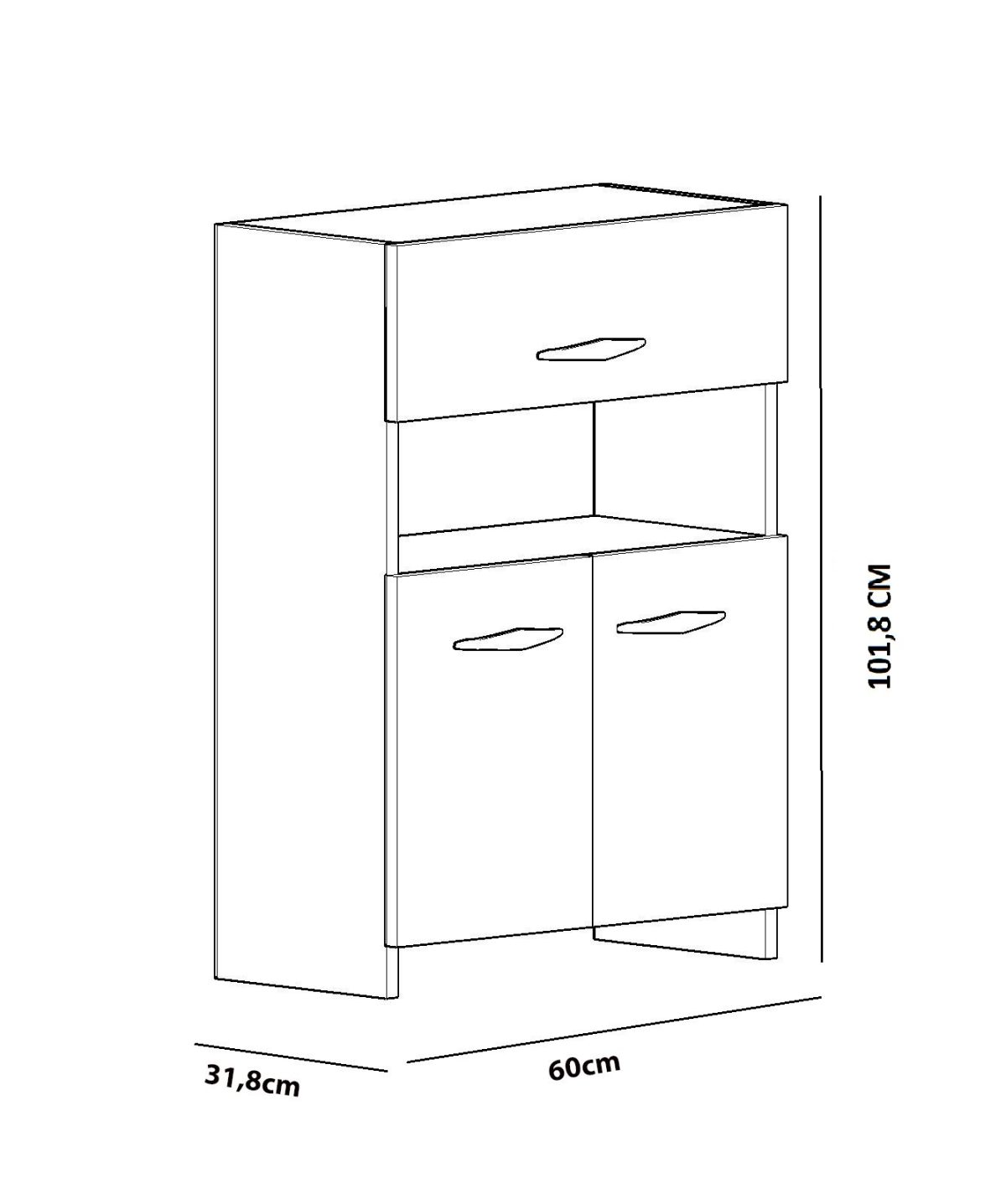 Anı - White – Повеќе наменска комода - Image 4