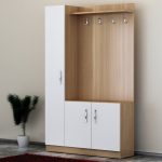 Naturel - Teak, White – Гардеробер за претсобје