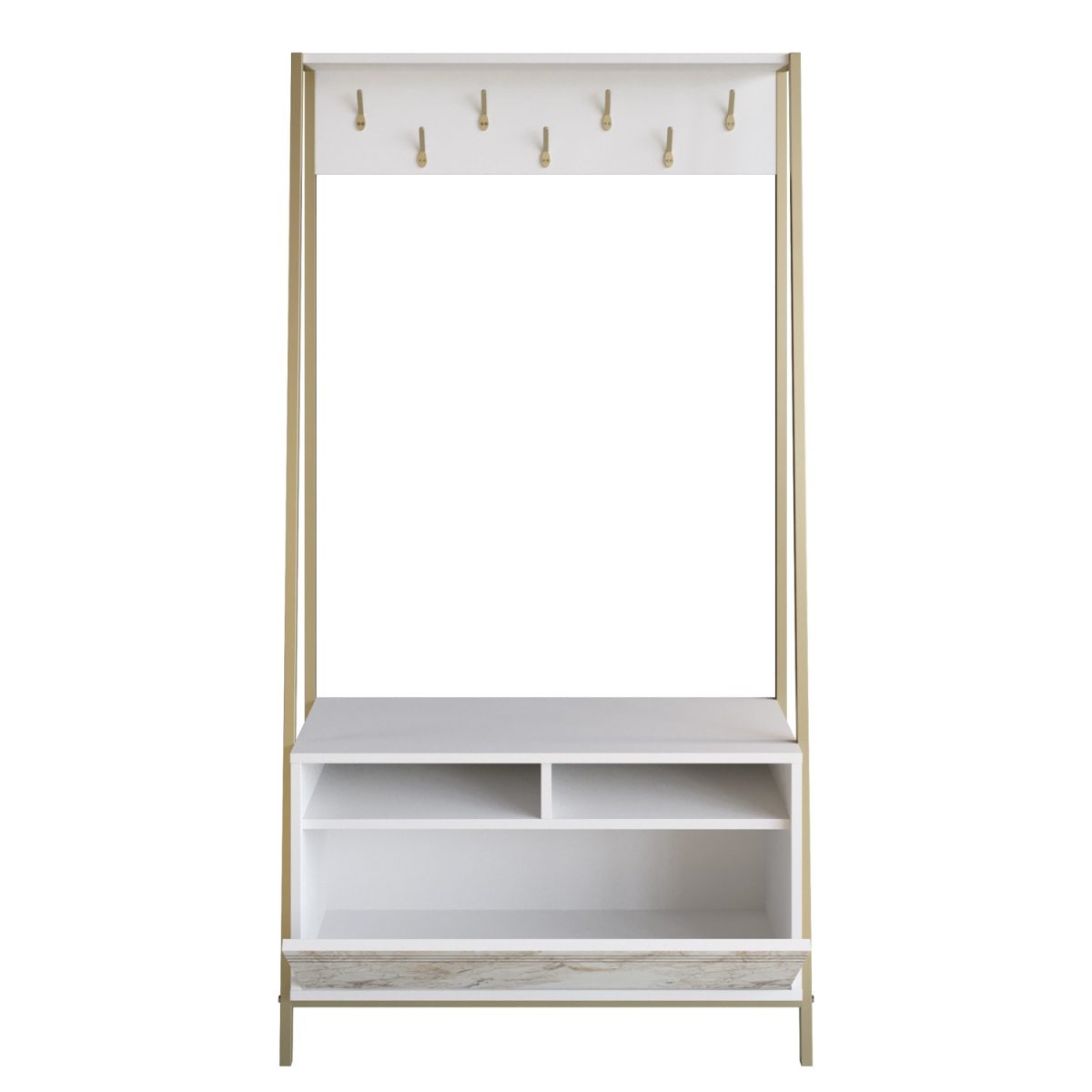 Devin - White – Гардеробер за претсобје - Image 4