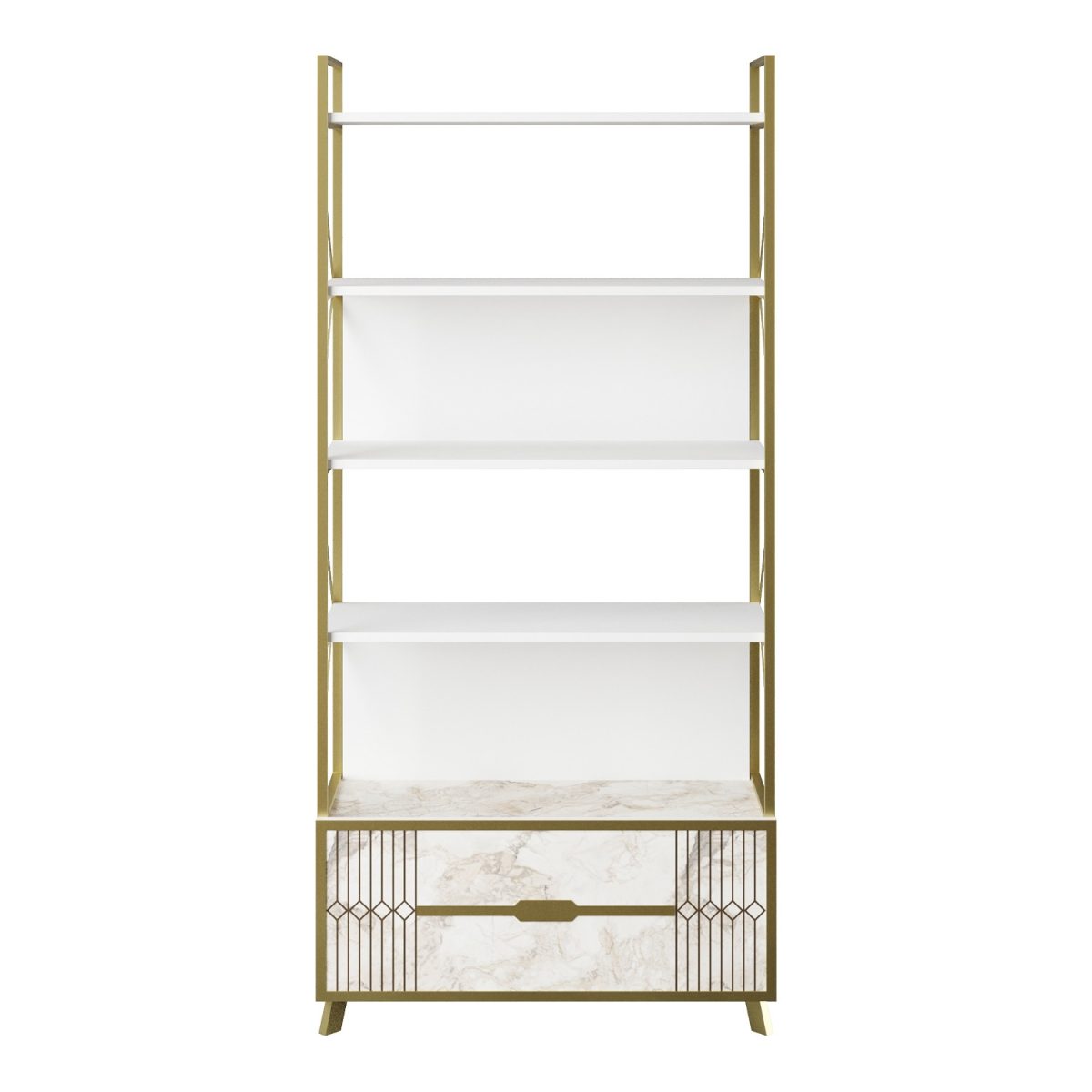 Frida 90 Cm - White – Полица за книги - Image 3