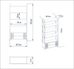 Frida 90 Cm - White – Полица за книги - Image 4