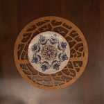 Coral - Walnut – Дрвен сет на подлога за маса (4 парчиња) - Image 2