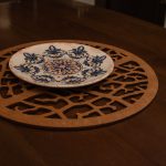 Coral - Walnut – Дрвен сет на подлога за маса (4 парчиња) - Image 3