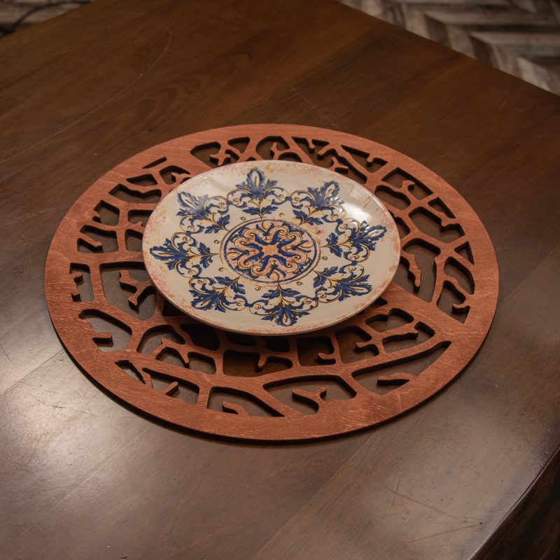 Coral - Rose – Дрвен сет на подлога за маса (4 парчиња)