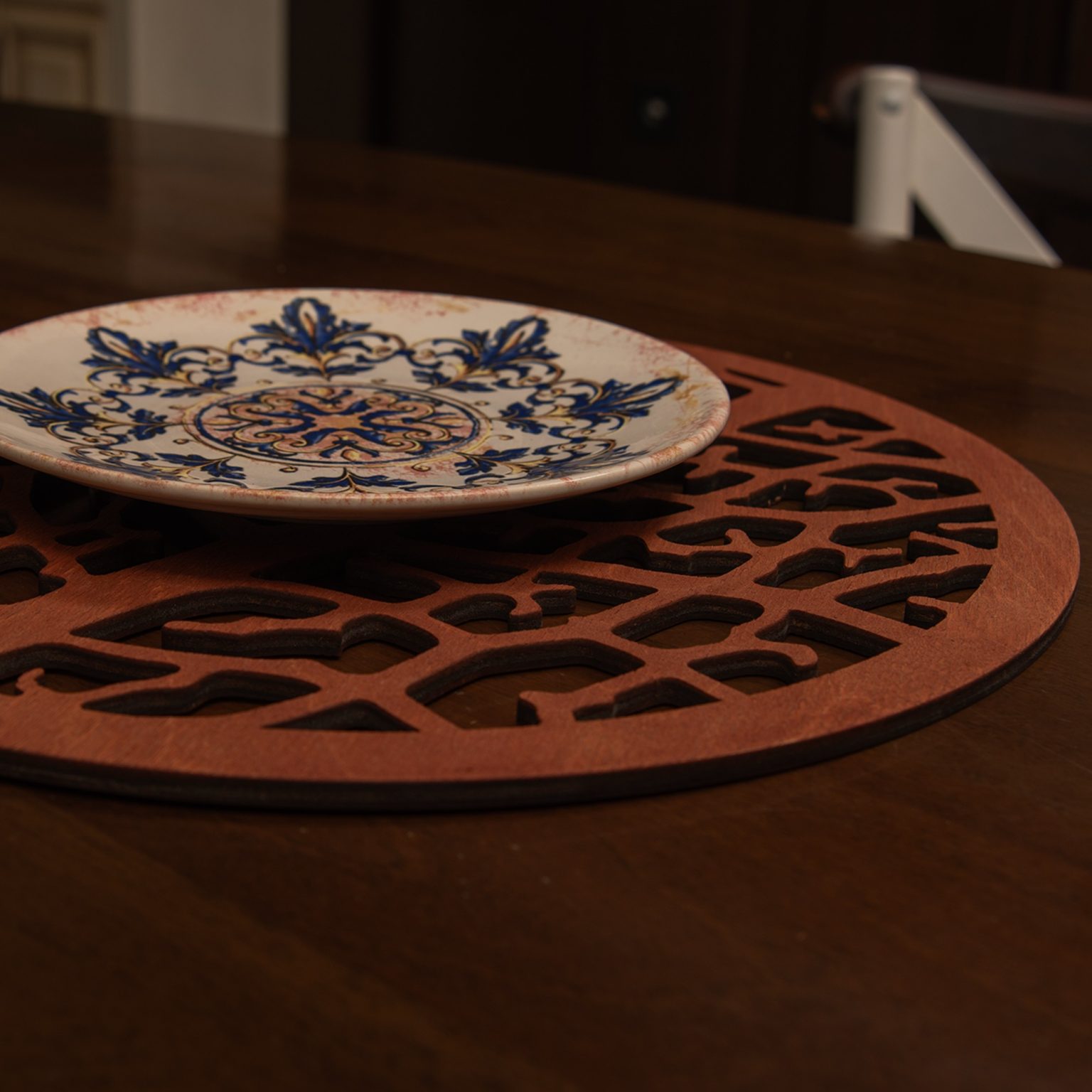 Coral - Rose – Дрвен сет на подлога за маса (4 парчиња) - Image 4