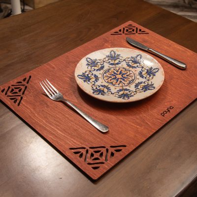 Corpat - Rose – Дрвен сет на подлога за маса (4 парчиња)