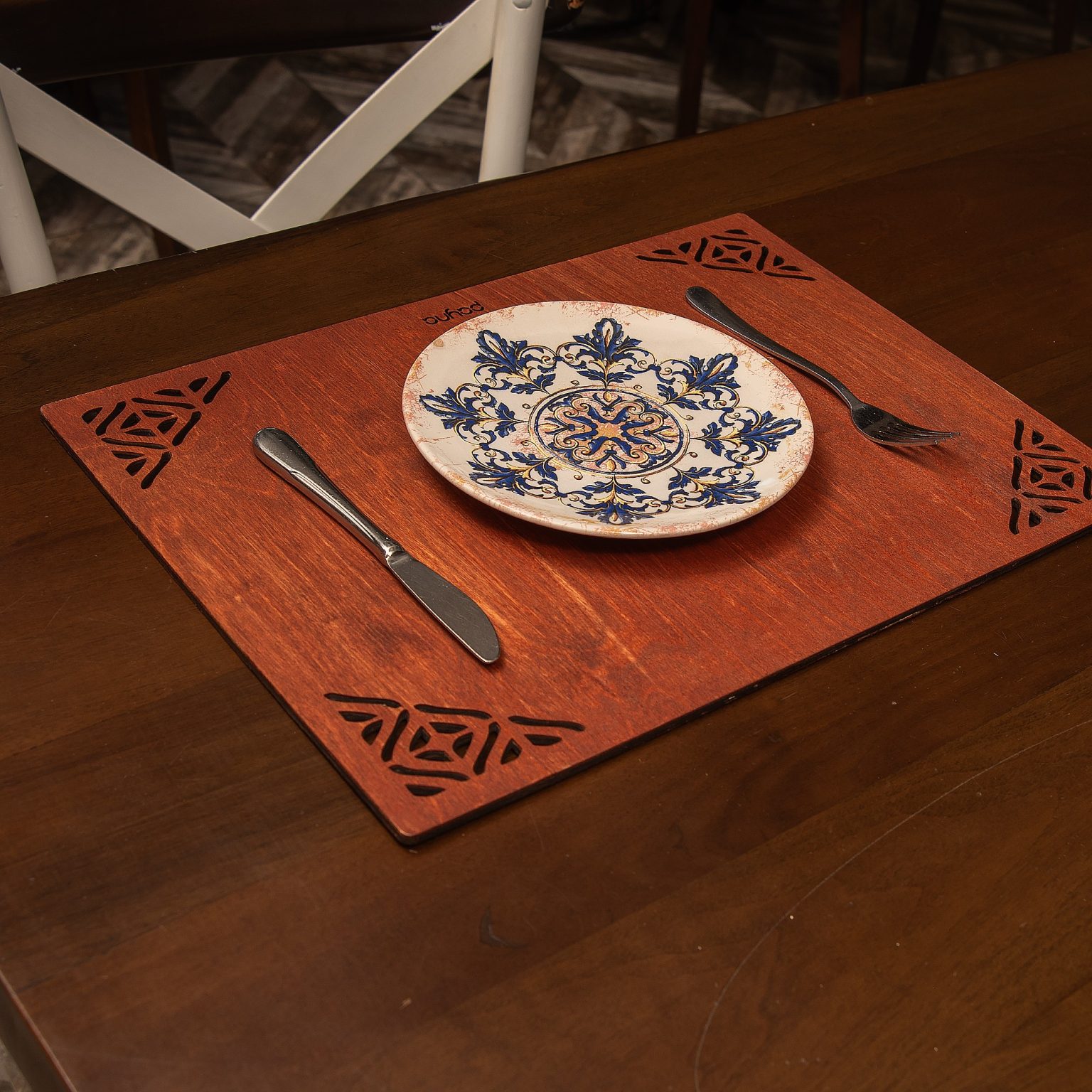 Corpat - Rose – Дрвен сет на подлога за маса (4 парчиња) - Image 5