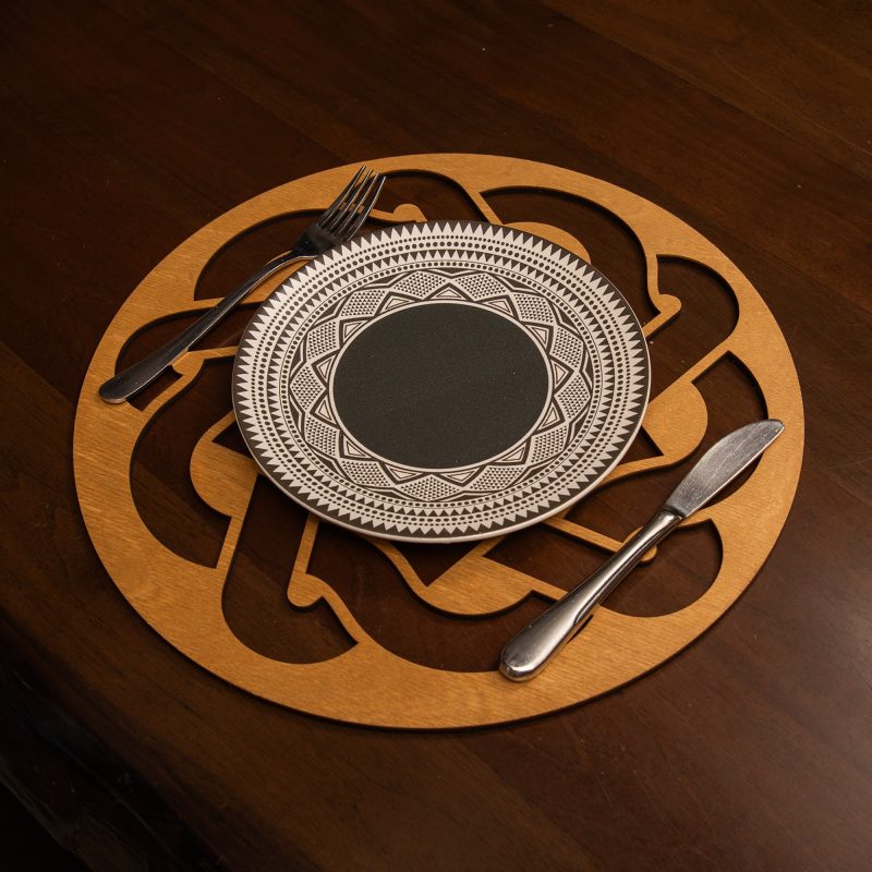 Don - Honey – Дрвен сет на подлога за маса (4 парчиња)