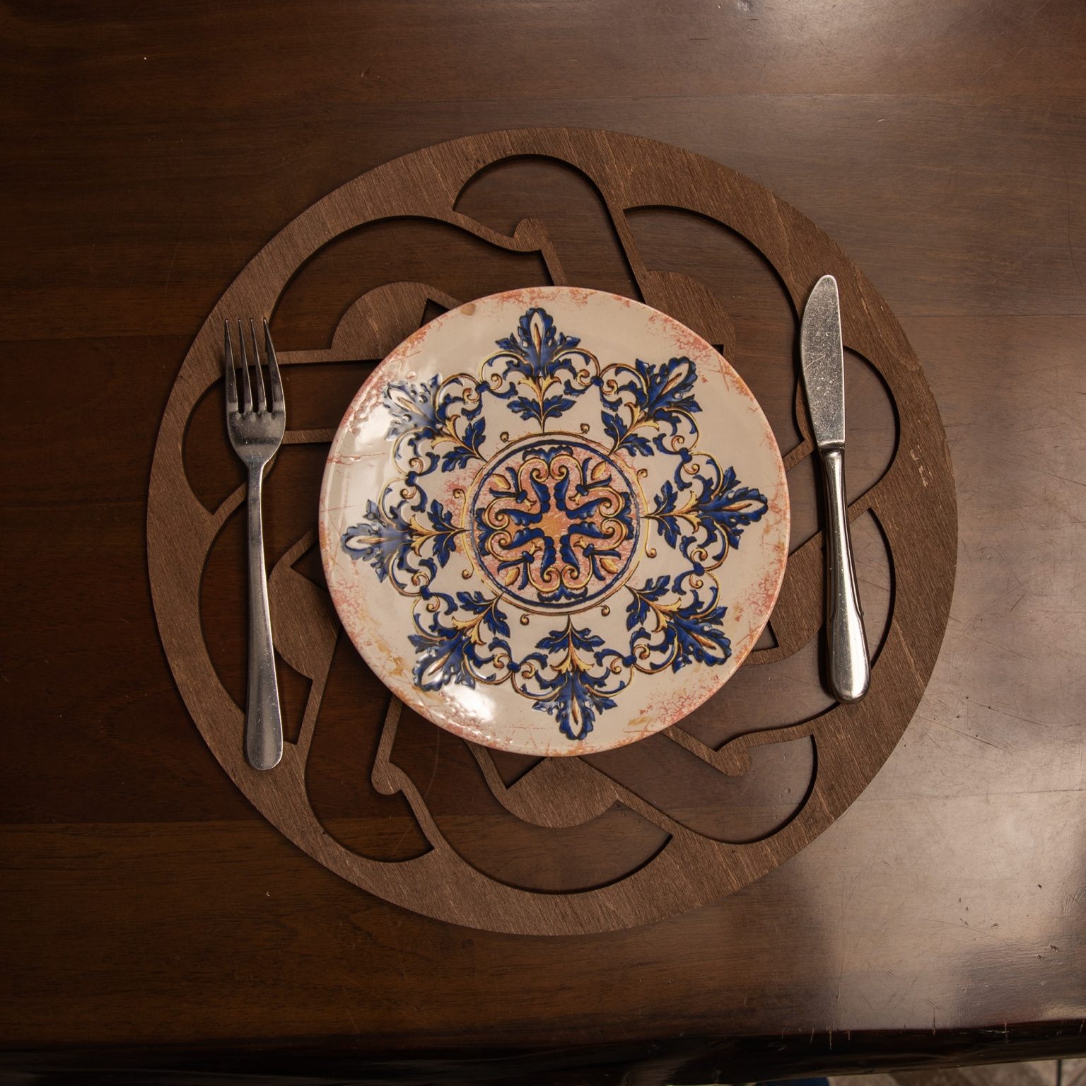 Don - Wenge – Дрвен сет на подлога за маса (4 парчиња) - Image 3