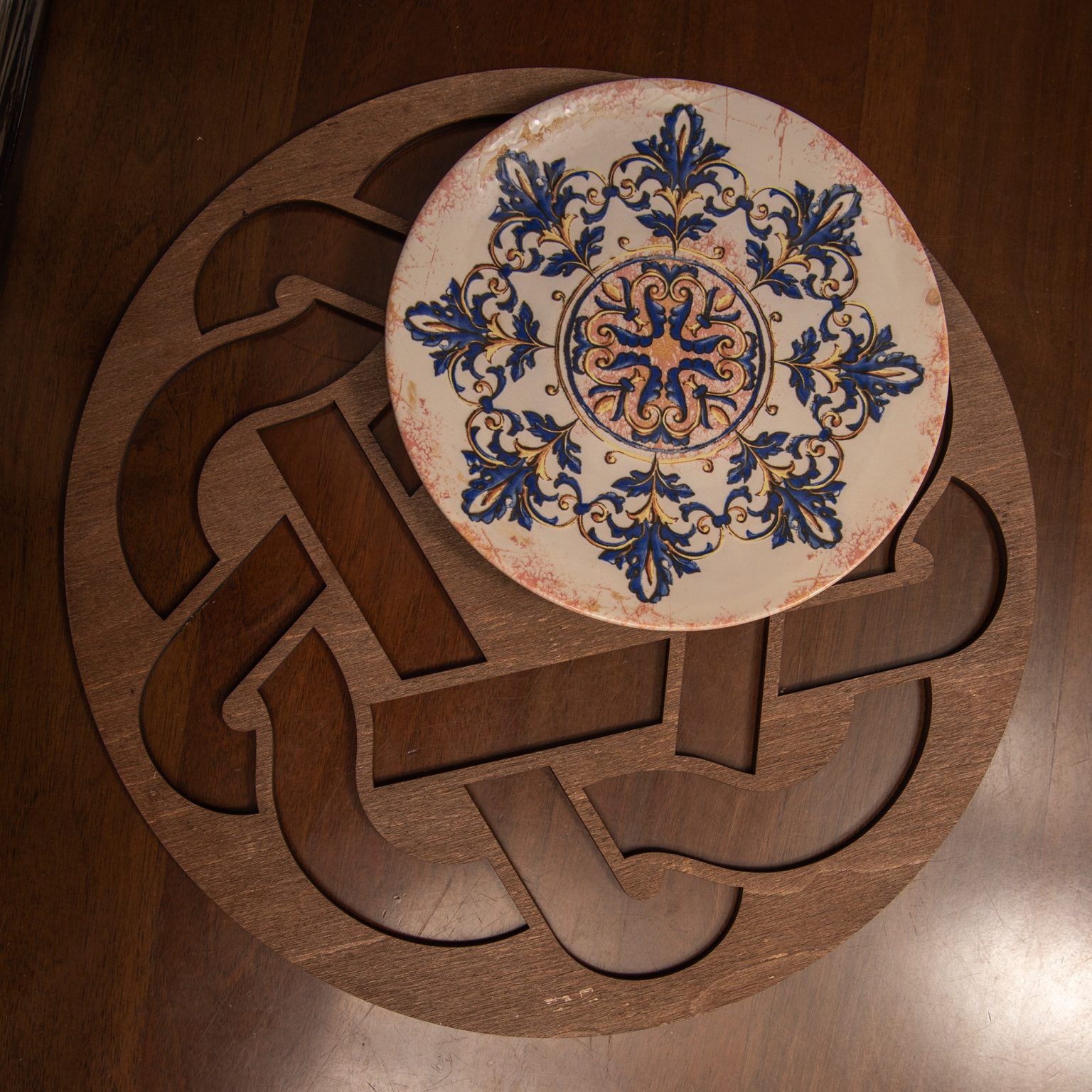 Don - Wenge – Дрвен сет на подлога за маса (4 парчиња) - Image 4