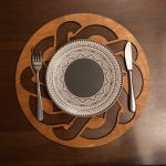 Don - Walnut – Дрвен сет на подлога за маса (4 парчиња) - Image 3