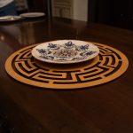 Labyrinth - Honey – Дрвен сет на подлога за маса (4 парчиња) - Image 4