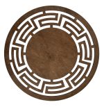 Labyrinth - Walnut – Дрвен сет на подлога за маса (4 парчиња) - Image 5