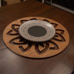 Lugh - Walnut – Дрвен сет на подлога за маса (4 парчиња) - Image 2