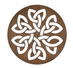 Lugh - Walnut – Дрвен сет на подлога за маса (4 парчиња) - Image 5