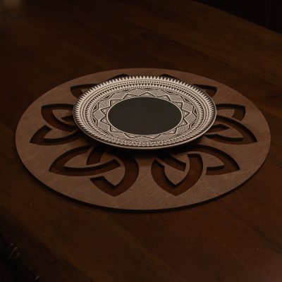 Lugh - Wenge – Дрвен сет на подлога за маса (4 парчиња)