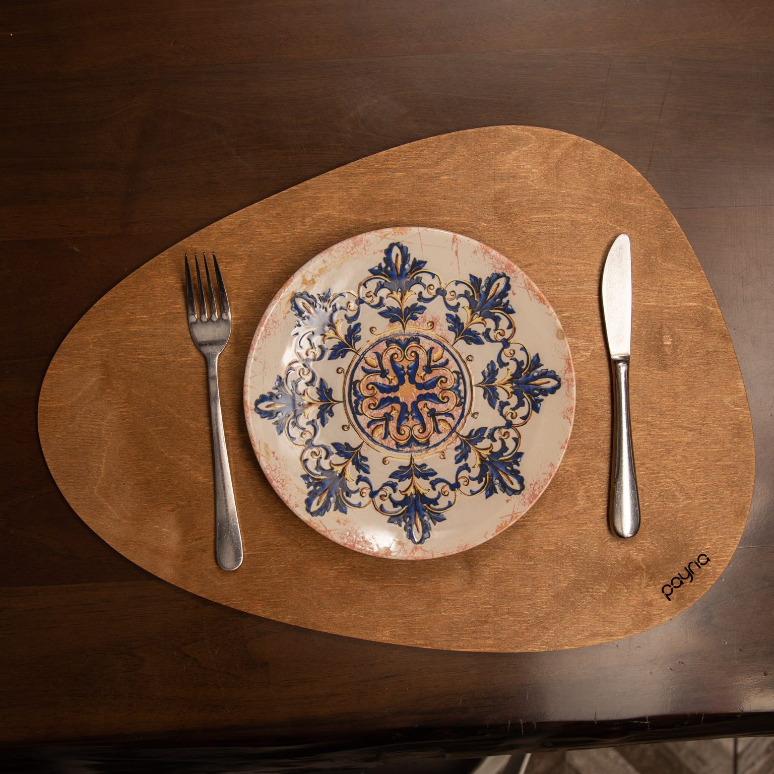 Pear - Walnut – Дрвен сет на подлога за маса (4 парчиња) - Image 3