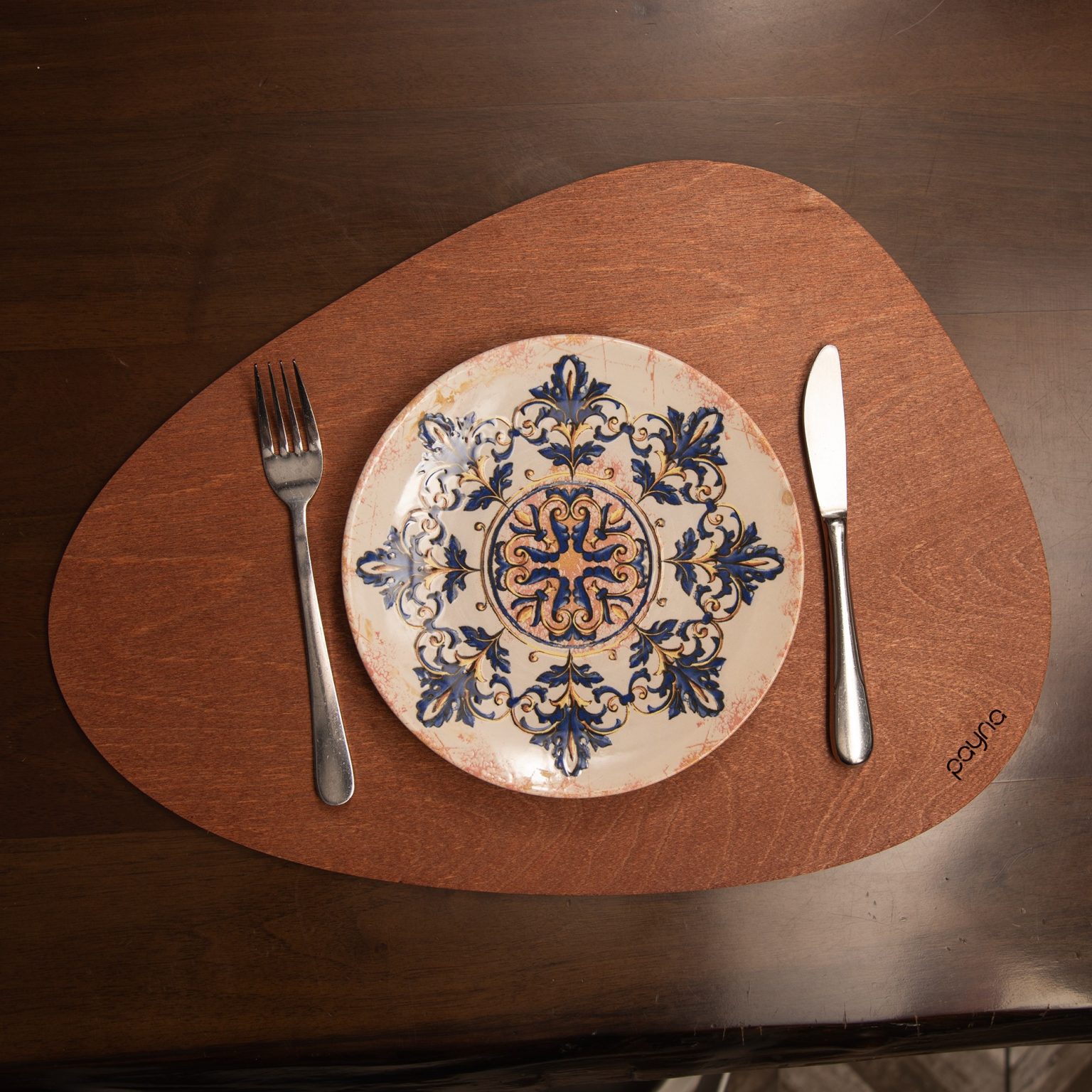 Pear - Rose – Дрвен сет на подлога за маса (4 парчиња) - Image 3