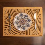 Plane - Honey – Дрвен сет на подлога за маса (4 парчиња) - Image 3