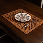 Plane - Walnut – Дрвен сет на подлога за маса (4 парчиња) - Image 2