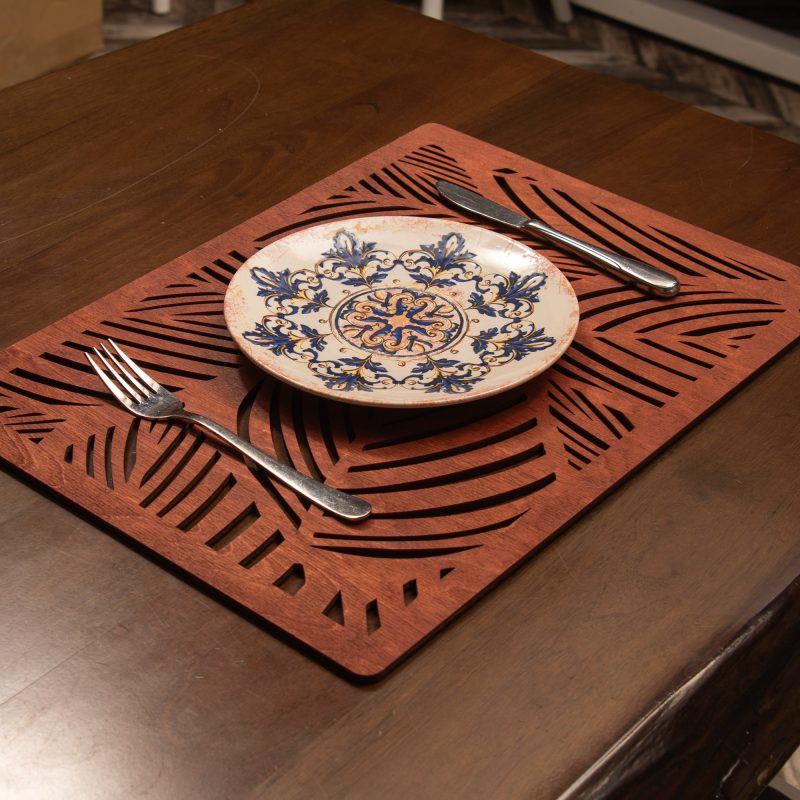 Plane - Rose – Дрвен сет на подлога за маса (4 парчиња)