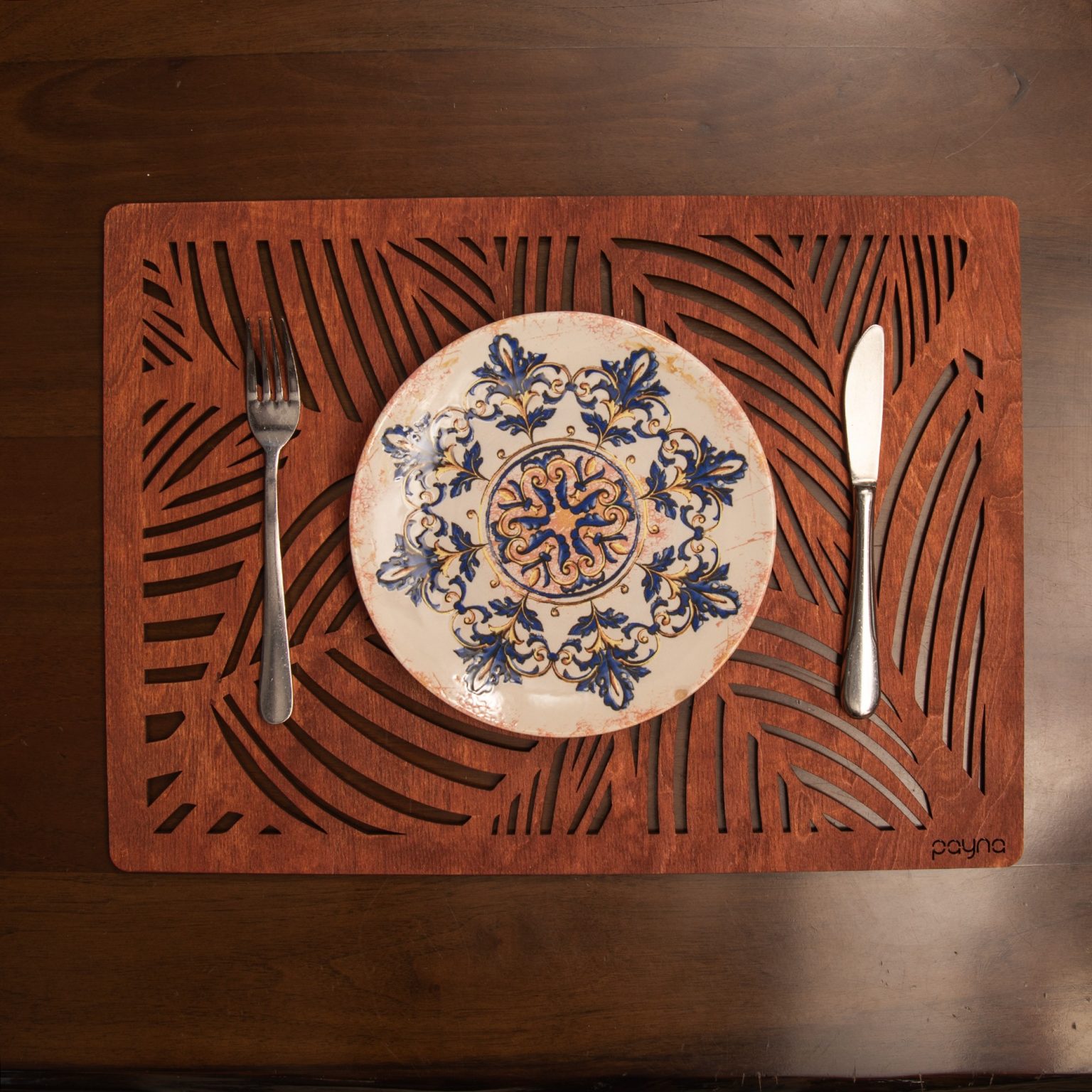 Plane - Rose – Дрвен сет на подлога за маса (4 парчиња) - Image 3