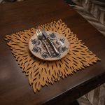 Pointy - Honey – Дрвен сет на подлога за маса (4 парчиња) - Image 2