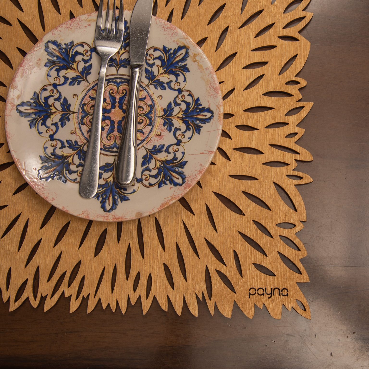 Pointy - Honey – Дрвен сет на подлога за маса (4 парчиња) - Image 5