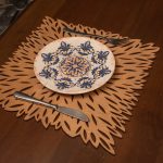 Pointy - Walnut – Дрвен сет на подлога за маса (4 парчиња) - Image 5