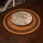 Seljuk - Walnut – Дрвен сет на подлога за маса (4 парчиња) - Image 2