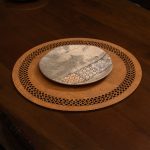 Seljuk - Walnut – Дрвен сет на подлога за маса (4 парчиња) - Image 4