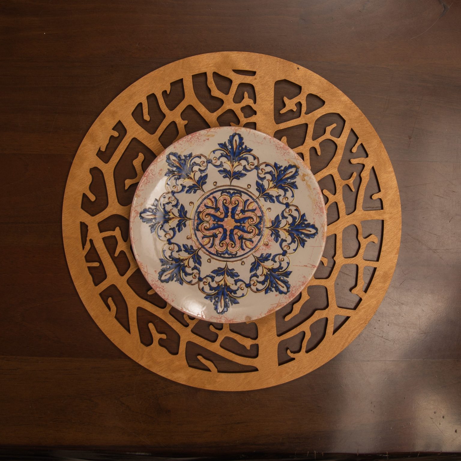 Coral - Honey – Дрвен сет на подлога за маса (6 парчиња) - Image 3