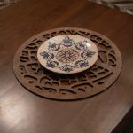 Coral - Wenge – Дрвен сет на подлога за маса (6 парчиња)