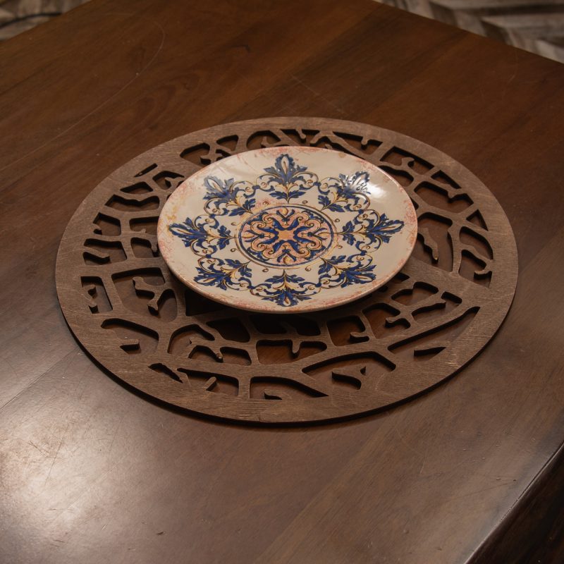 Coral - Wenge – Дрвен сет на подлога за маса (6 парчиња)