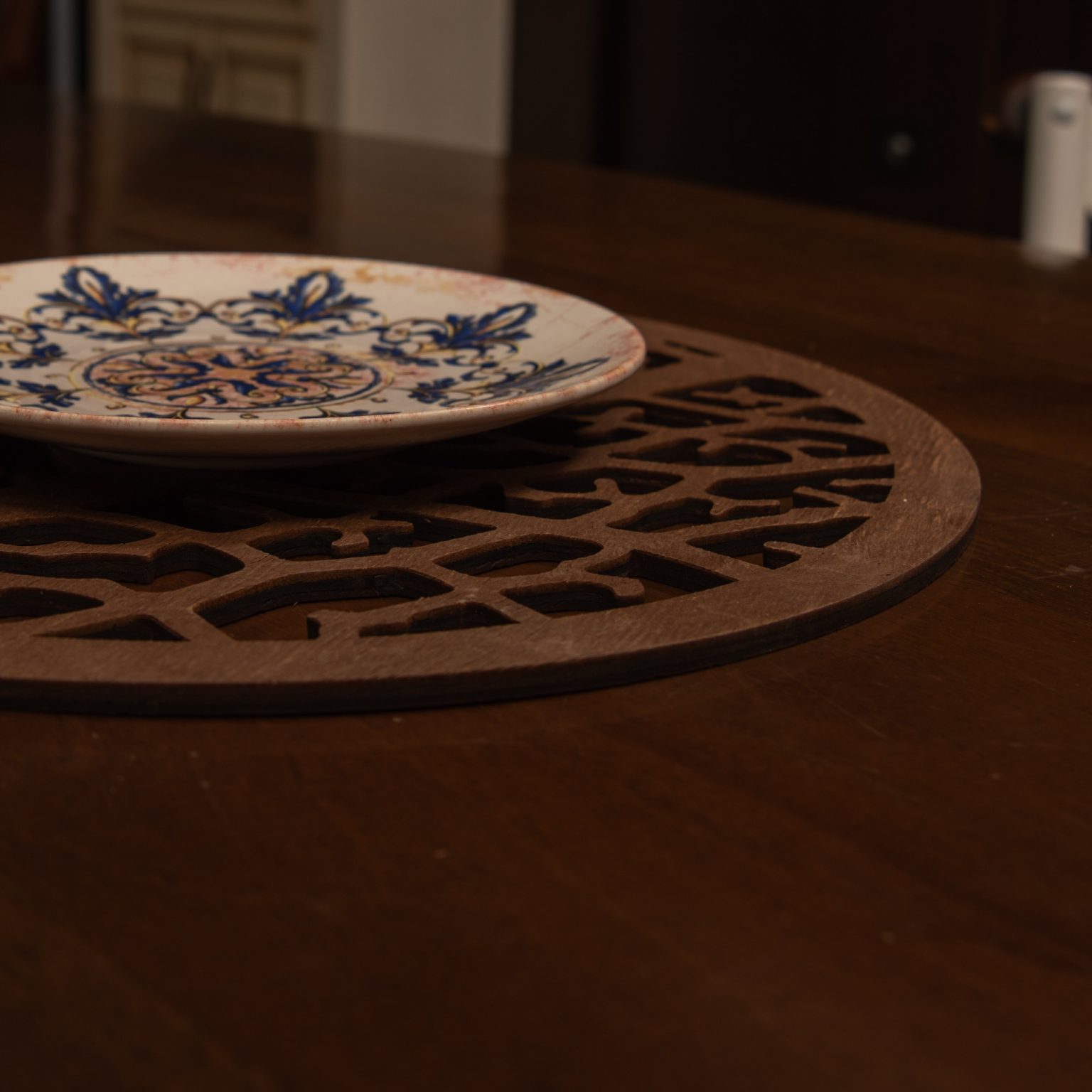 Coral - Wenge – Дрвен сет на подлога за маса (6 парчиња) - Image 4