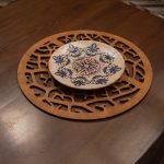 Coral - Walnut – Дрвен сет на подлога за маса (6 парчиња)