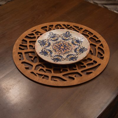 Coral - Walnut – Дрвен сет на подлога за маса (6 парчиња)